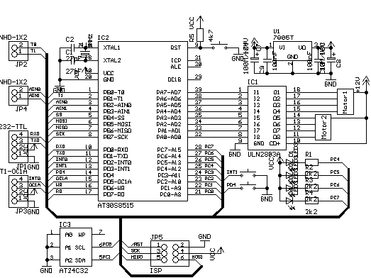 Schéma zapojení hlavního CPU